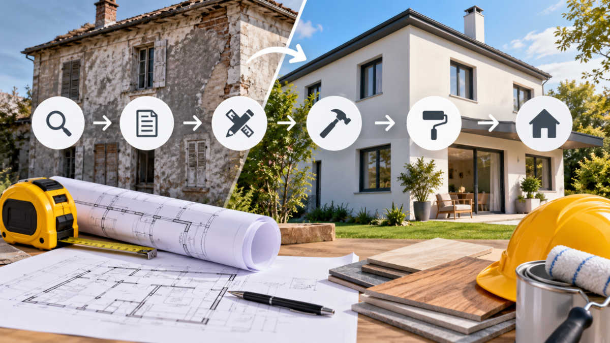 Rénover une maison - guide complet étape par étape